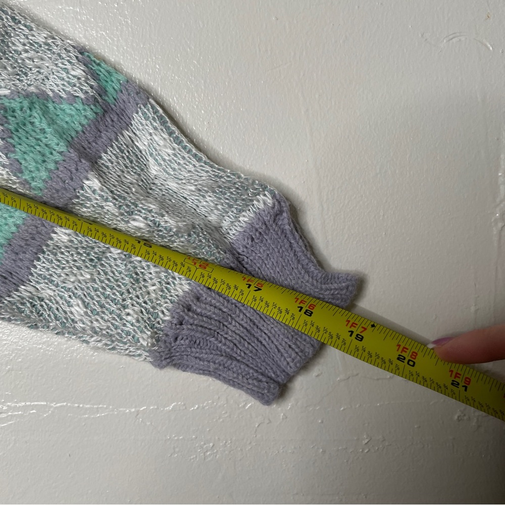 1980s Adele Geometric Pattern Collared Knit Sweat… - image 6